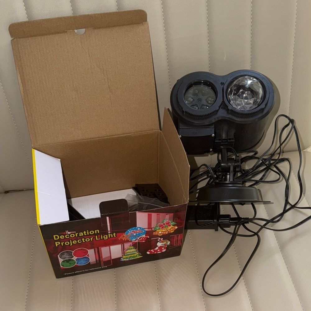 Black Dual Lens Decoration Projector Light Holiday Birthday